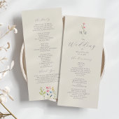 Boho-Chic-Wildflower-Hochzeitsprogramm Programm