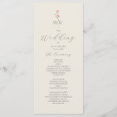 Boho-Chic-Wildflower-Hochzeitsprogramm Programm (Vorderseite)