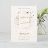 Boho Chic Wildflower Minimalist Garden Wedding Einladung (Stehend Vorderseite)