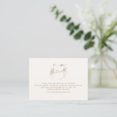 Boho-Chic-Wildflower-Minimalist-QR-Code-Hochzeit Begleitkarte (Stehend Vorderseite)