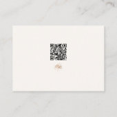 Boho Chic Wildflower Minimalist QR code Wedding Begleitkarte (Rückseite)