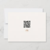 Boho Chic Wildflower QR Code Wedding RSVP Karte (Rückseite)