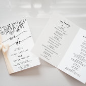 Boho Chic Wildflower We Do Folded Wedding Programm
