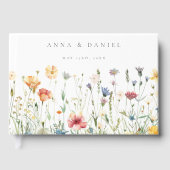 Boho Chic Wildflower Wedding Gästebuch (Vorderseite)