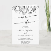 Boho Chic Wildflower Wir heiraten Falt-Hochzeitspr Programm (Vorderseite)