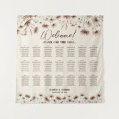 Boho Chic Wildflowers 21-Tisch-Sitzplan Wandteppich (Vorderseite)