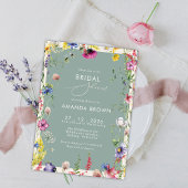 Boho Chic Wildflowers Love in bloom Bridal Shower  Einladung