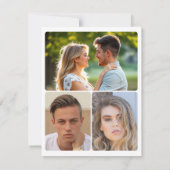 Boho Chic Wildflowers Modern 3 Foto Save The Date (Rückseite)