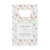 Boho Chic Wildflowers Modern Floral Wedding Favor Geldbeutel Flaschenöffner (Rückseite)