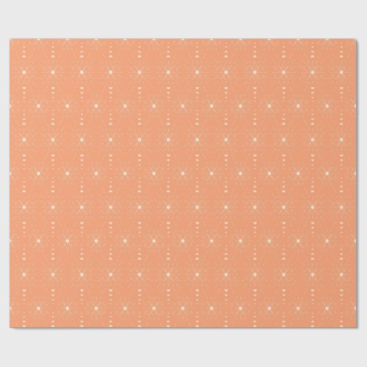 Boho Chic Wüste Sun Burst in Coral Geschenkpapier (Flach)