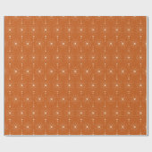 Boho Chic Wüste Sunburst in Rusty Brown Geschenkpapier (Flach)