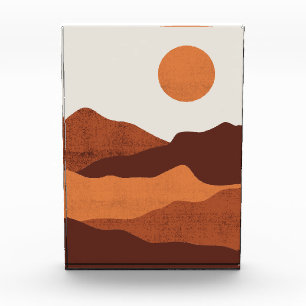 Boho-Chic-Wüsten-Gebirgslandschaft Fotoblock