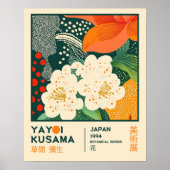 BOHO Chic Yayoi Kusama Florale Ausstellung Poster (Vorne)