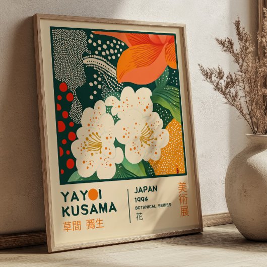 BOHO Chic Yayoi Kusama Florale Ausstellung Poster