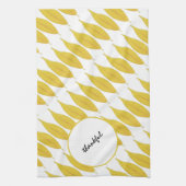 Boho Chic Yellow Herbstlaubs Watercolor Geschirrtuch (Vertikal)