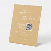 Boho Chic Yellow Marigold Capture the Liebe Weddin Sockelschild (Vorderseite)