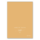 Boho Chic Yellow Marigold Guest Name Platzkarten Tischnummer (Vorderseite)