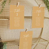 Boho Chic Yellow Marigold Hanging Seating Chart Einladung