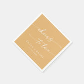 Boho Chic Yellow Marigold jubelt Liebe Hochzeit Serviette (Ecke)