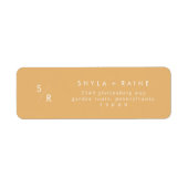 Boho Chic Yellow Marigold Monogram Address Labels (Vorne)