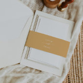 Boho Chic Yellow Marigold Wedding Einladungsbanderole