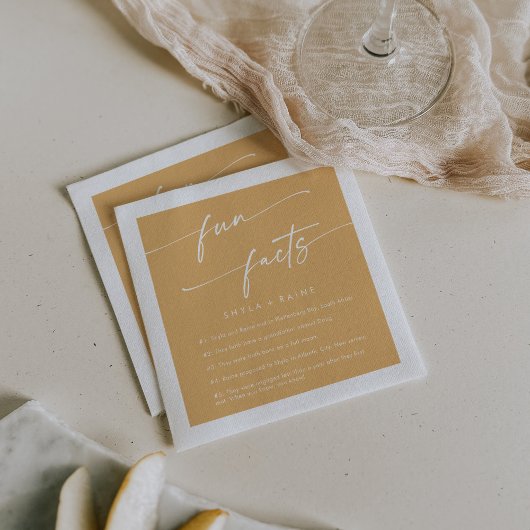Boho Chic Yellow Marigold Wedding Fun Fakt Napkins Serviette