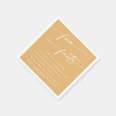 Boho Chic Yellow Marigold Wedding Fun Fakt Napkins Serviette (Ecke)