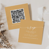 Boho Chic Yellow Marigold Wedding QR Code UAWG Begleitkarte