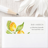 BOHO CHIC YELLOW WATERCOLOR FOLIAGE OLIVE ADRESSE (Insitu)