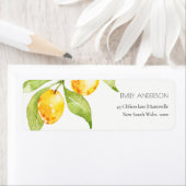 BOHO CHIC YELLOW WATERCOLOR FOLIAGE OLIVE ADRESSE (Insitu)