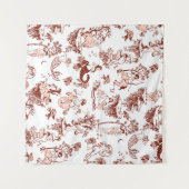 Boho Chic Zodiac Sign Toile Muster Astrologie Gesc Wandteppich (Vorderseite (Horizontal))