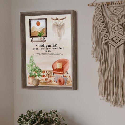 Boho Chic Zuhause Scene Bohemisch Definition Poster