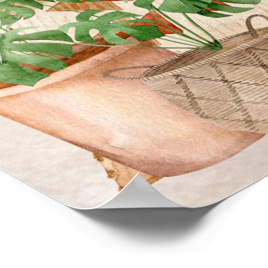 Boho Chic Zuhause Scene Bohemisch Definition Poster (Ecke)