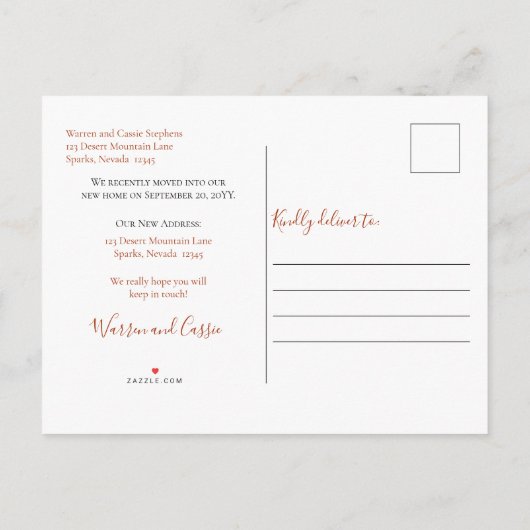 Boho Chic Zuhause Scene Macrame Moving Ankündigung (Rückseite)