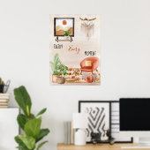Boho Chic Zuhause Scene Zitat genießen jeden Momen Poster (Heimbüro)