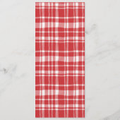 Boho Chicken Wedding Dinner Menükarte (Rückseite)