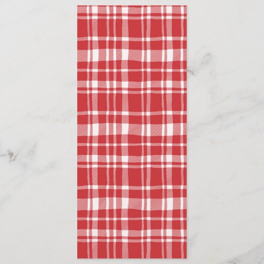 Boho Chicken Wedding Dinner Menükarte (Rückseite)