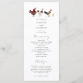 Boho Chicken Wedding Programm (Vorderseite)