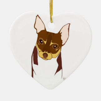 Boho Chihuahua ♡ Verzierungen Keramikornament