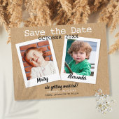 Boho Childhood Fotos Save the Date rustikal Postkarte