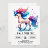 Boho Children Horse Birthday Einladung (Vorne/Hinten)