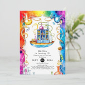 Boho Children's Science Scientist zum Geburtstag Einladung (Stehend Vorderseite)