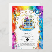 Boho Children's Science Scientist zum Geburtstag Einladung (Vorne/Hinten)