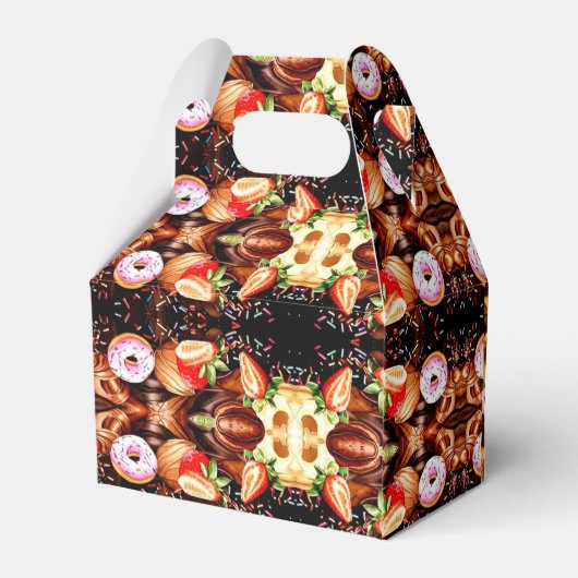 Boho Chocolate Baby Dusche Geschenkschachtel (Rückseite)