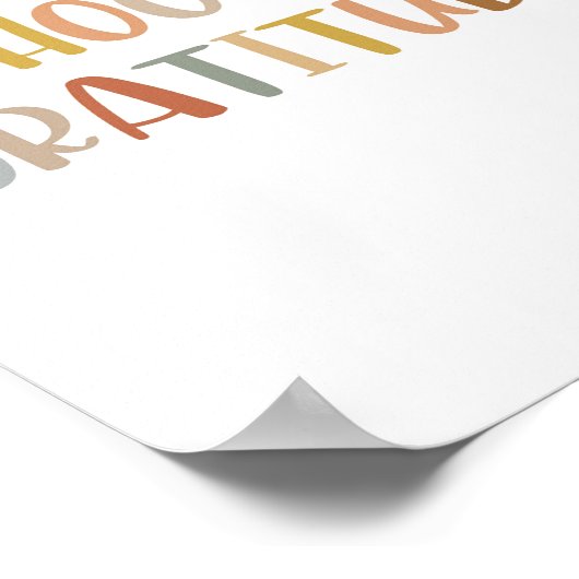 Boho Choose Dankbarkeit Poster (Ecke)