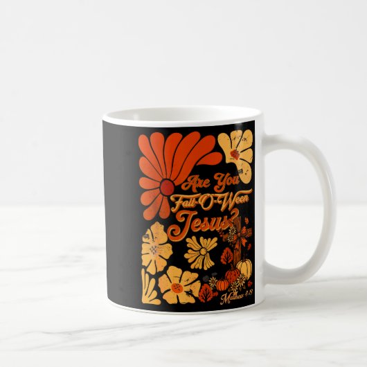 Boho Christian Fall Thanksgiving Are You Fall-o-we Kaffeetasse (Rechts)