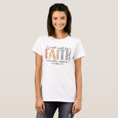 Boho Christian Glaube Bibelvers Blumenmuster T-Shirt (Vorne ganz)
