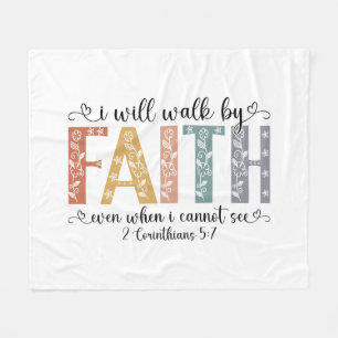 Boho Christian Walk by Faith Bibelvers Floral Fleecedecke