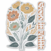 Boho Christlich Inspiration wächst im Glauben Aufkleber (Vorderseite)