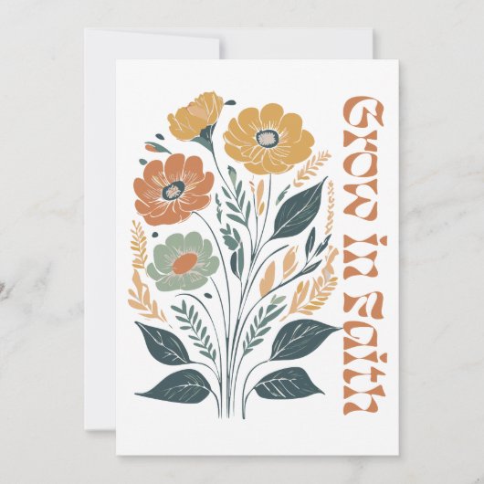 Boho Christlich Inspiration wächst im Glauben Einladung (Vorderseite)